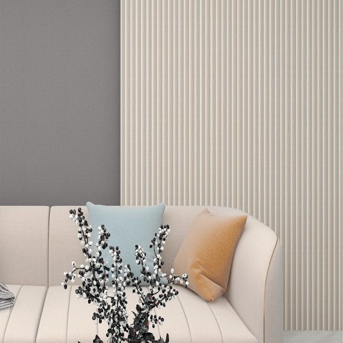 Revestimiento de pared palillería color blanco de 260x16,7 cm