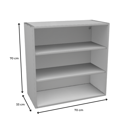 MÓDULO ALTO (BLANCO): 70x70x33cm