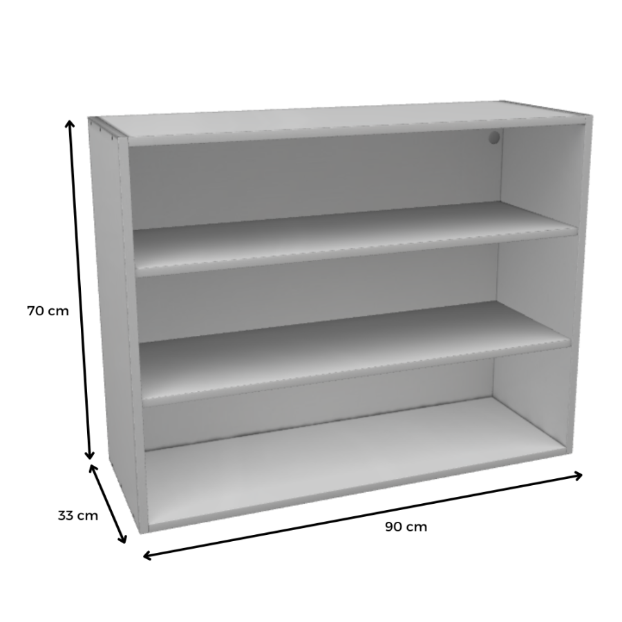 MÓDULO ALTO (BLANCO): 90x70x33cm