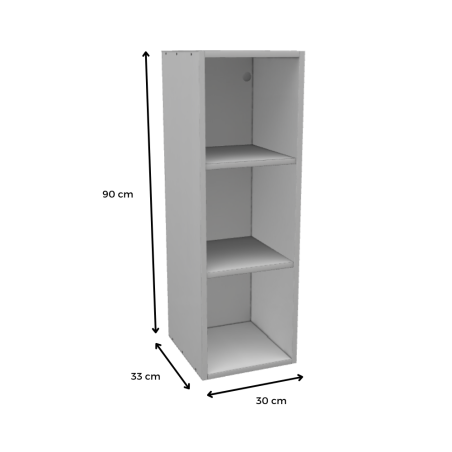MÓDULO ALTO (BLANCO): 30x90x33cm