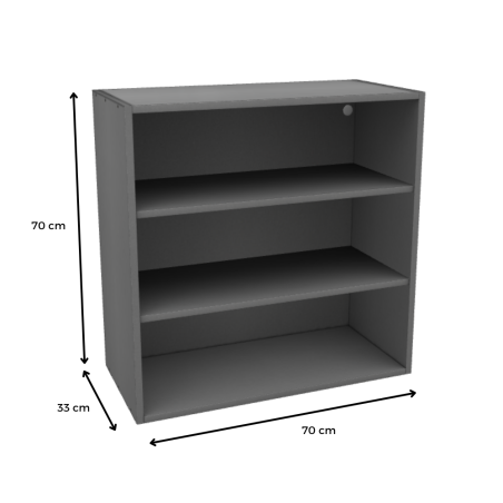 MÓDULO ALTO (ALUMINIO): 70x70x33cm