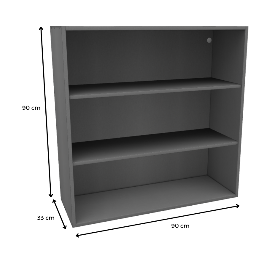 MÓDULO ALTO (ALUMINIO): 90x90x33cm