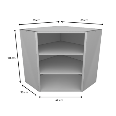 MÓDULO RINCONERO CHAFLAN (BLANCO): 63x70x33cm