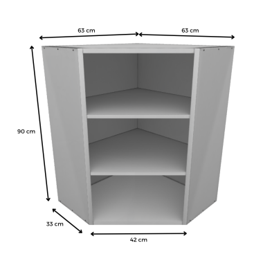 MÓDULO RINCONERO CHAFLAN (BLANCO): 63x90x33cm