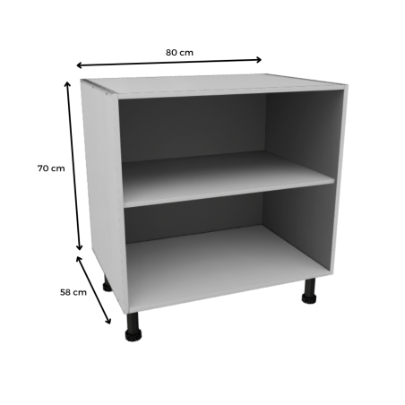 MÓDULO BAJO (BLANCO): 80x70x58cm
