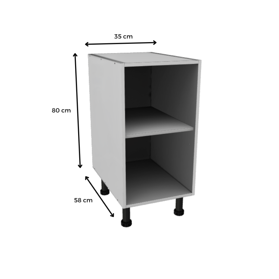 Kioner l  COCINAS MÓDULO BAJO BLANCO 35x80x58CM