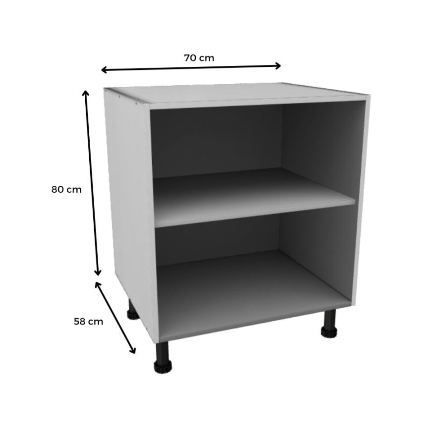 MÓDULO BAJO (BLANCO): 70x80x58cm
