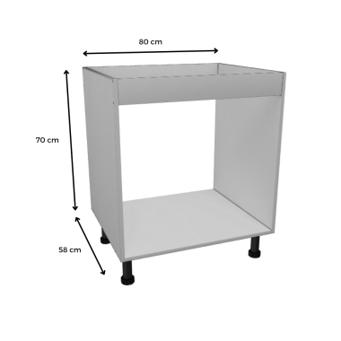 MÓDULO FREGADERO (BLANCO): 80x70x58cm