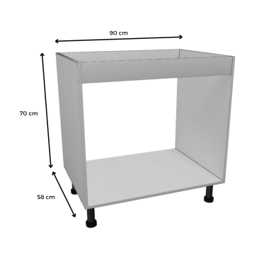 MÓDULO FREGADERO (BLANCO): 90x70x58cm