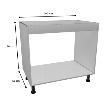 MÓDULO FREGADERO (BLANCO): 100x70x58cm