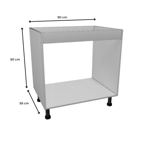 MÓDULO FREGADERO (BLANCO): 90x80x58cm