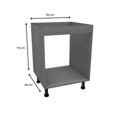 MÓDULO FREGADERO (ALUMINIO): 50x70x58cm