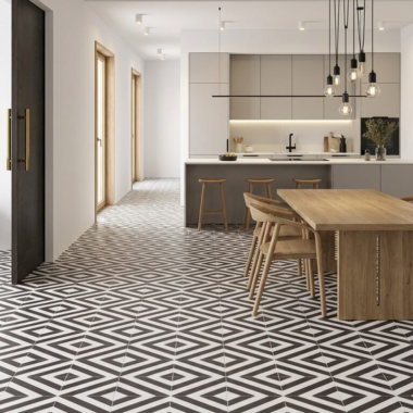 BLACK & WHITE PATTERN TILE